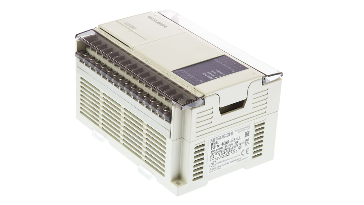 Mitsubishi FX1N Series PLC CPU for Use with FX1N Series, Relay Output, 24 (Digital)-Input, Digital Input