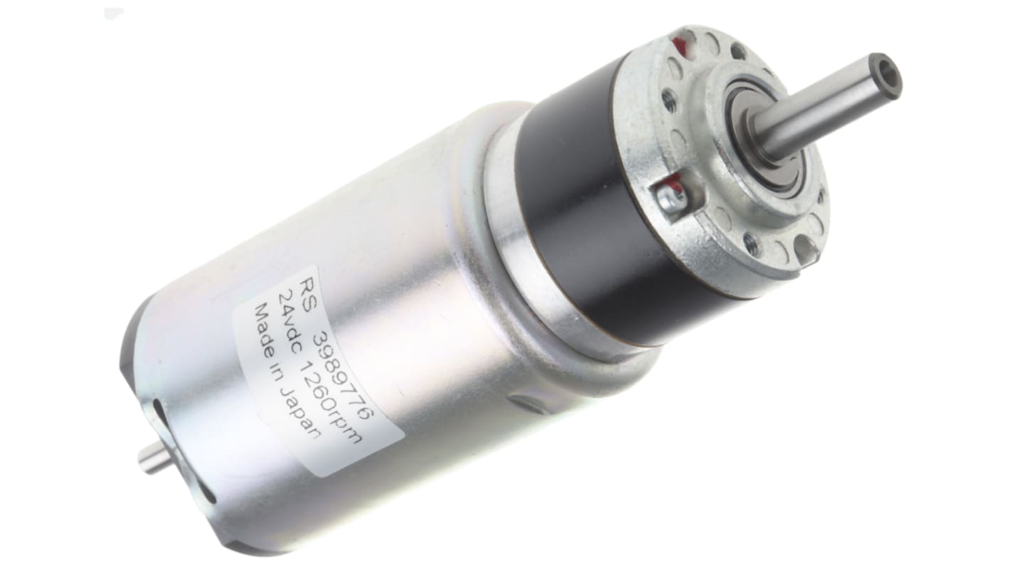 RS PRO Brushed Geared DC Geared Motor, 13.2 W, 24 V dc, 75 Ncm, 1260 rpm, 6mm Shaft Diameter