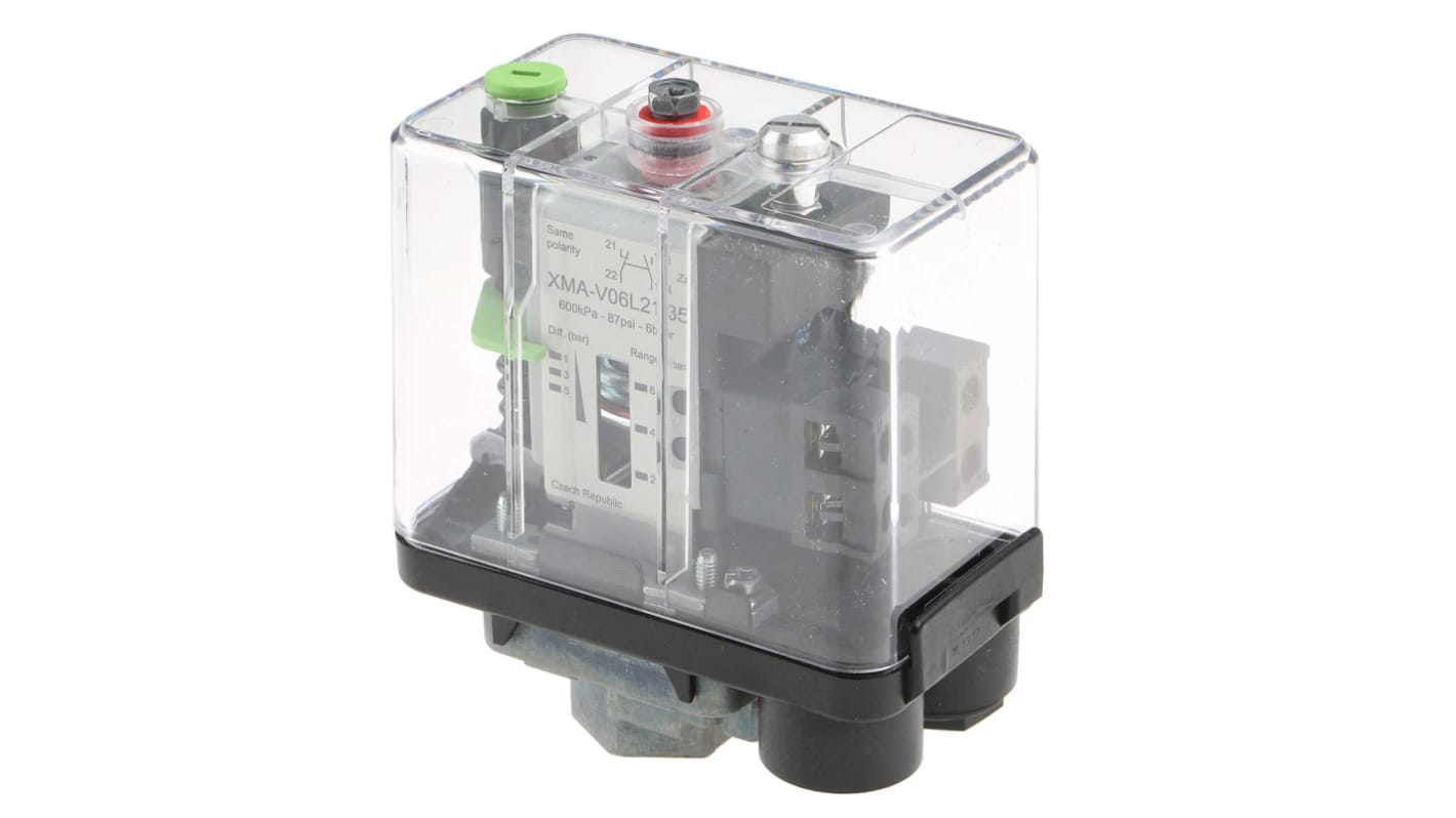Capteur de pression Telemecanique Sensors, Différentiel 6bar max, pour Air, eau douce, eau de mer, G1/4