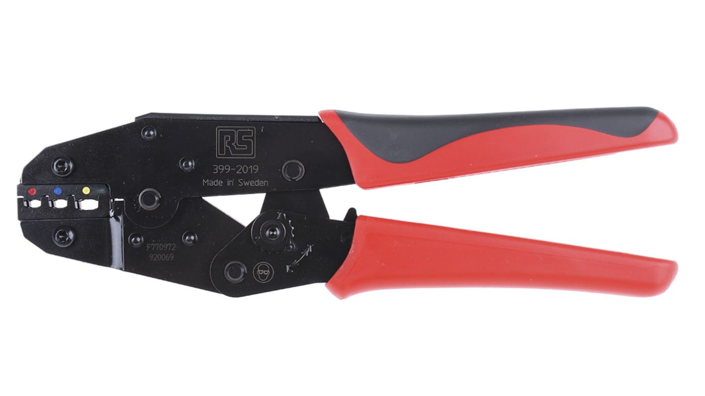 RS PRO Hand Ratcheting Crimp Tool for Insulated Spade Connectors, 0,75 → 6mm² Wire