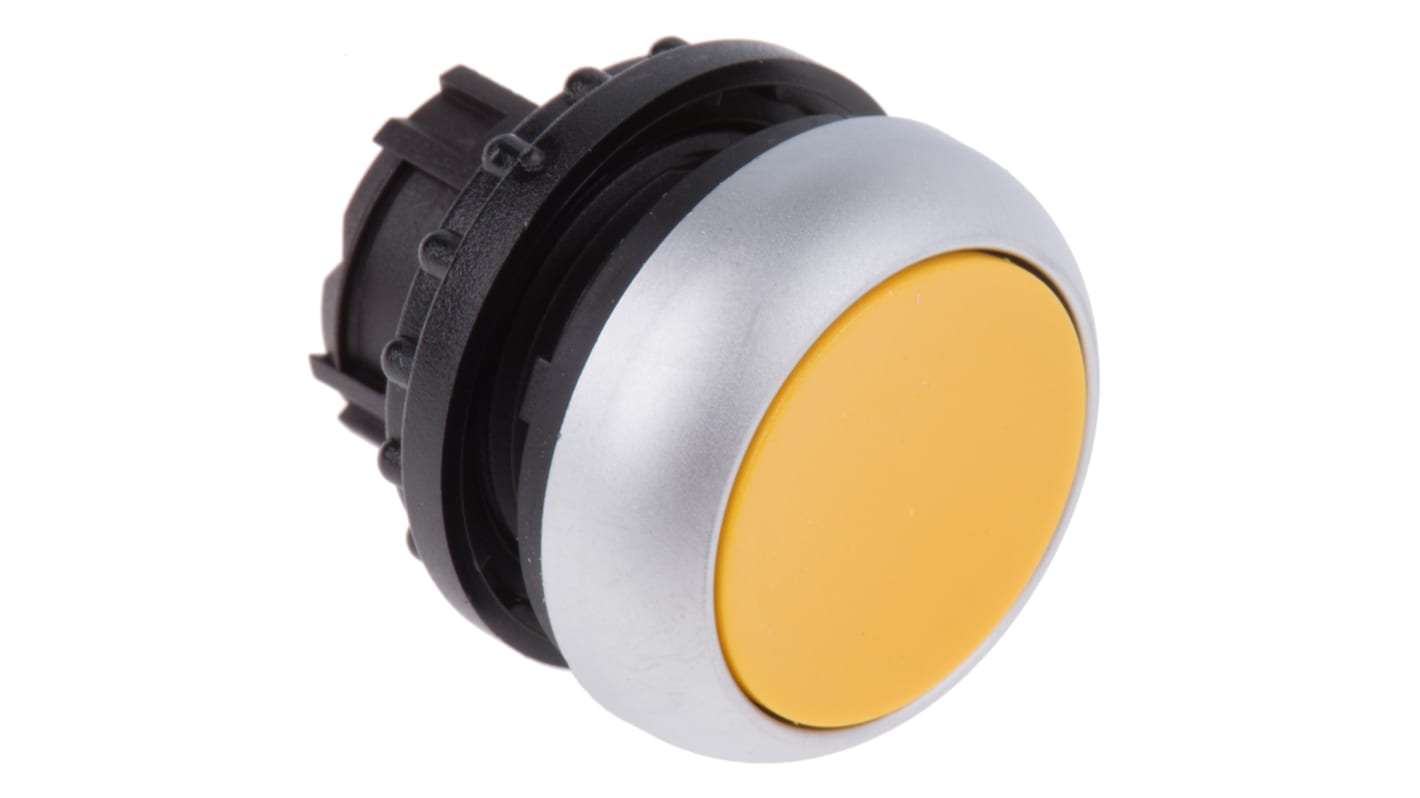 Cabezal de pulsador Eaton serie RMQ Titan M22, Ø 22mm, de color Amarillo, Redondo, Momentáneo, IP69K