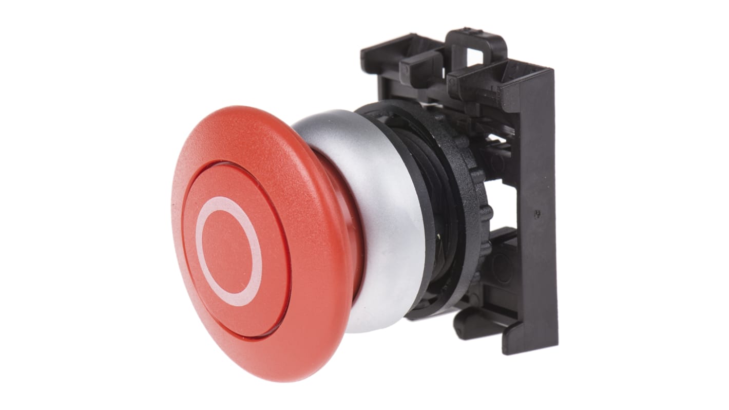 Cabezal de pulsador Eaton serie RMQ Titan M22, Ø 22mm, de color Rojo, Redondo, Momentáneo, IP66, IP67, IP69