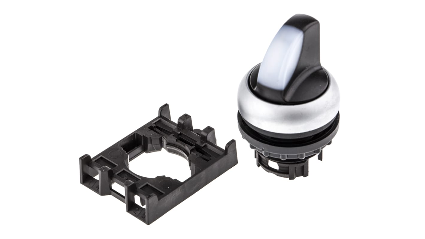 Eaton RMQ Titan Series 2 Position Selector Switch Head, 22mm Cutout, White Handle