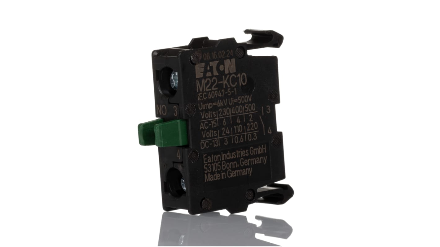 Eaton M22 Series Contact Block for Use with RMQ Titan Series, 500V, 1 NO