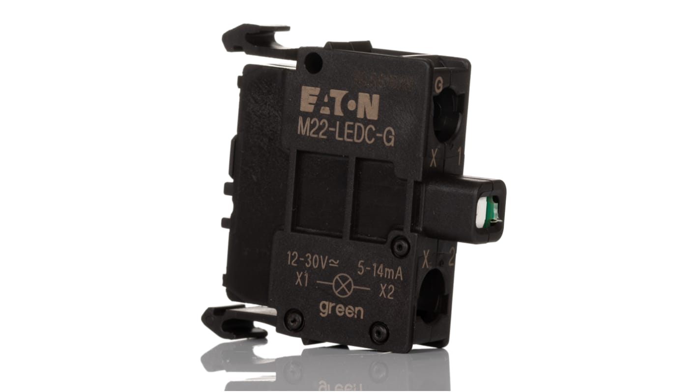 Eaton RMQ Titan M22 Lichtblock Anzeigenblock LED Grün beleuchtet, 12 → 30V ac/dc Schraubanschluss