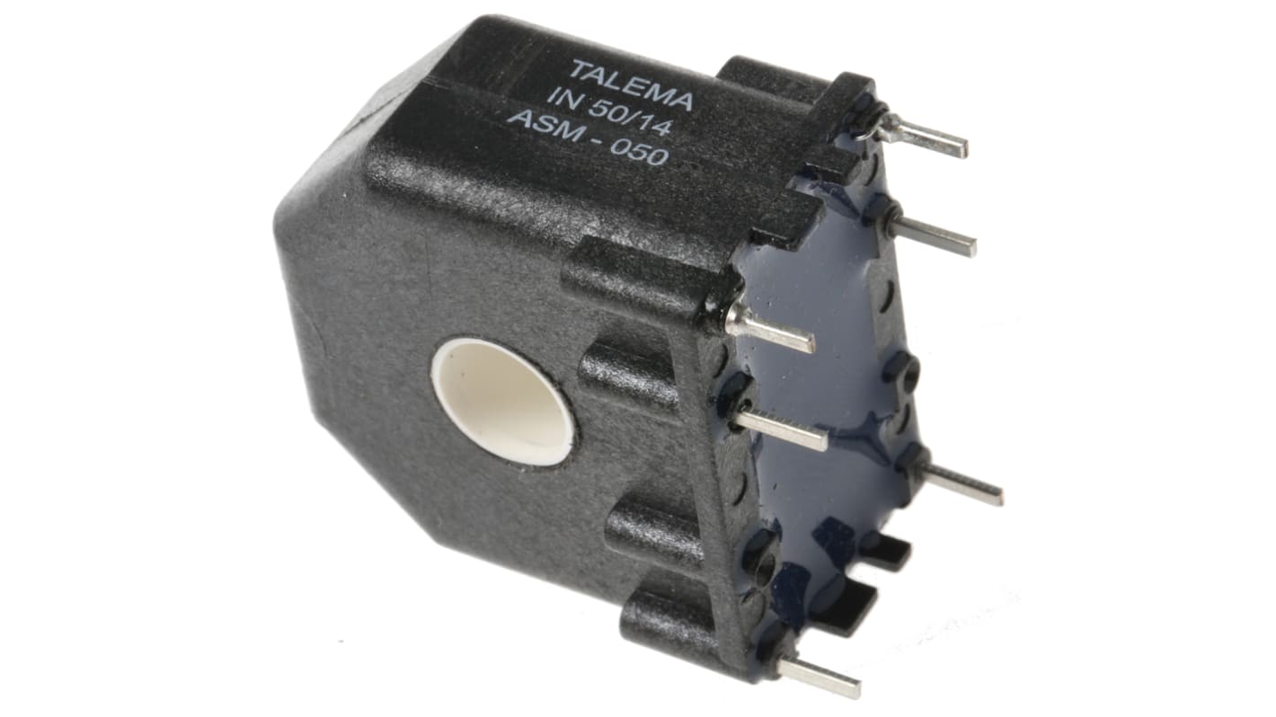 Transformador de corriente Nuvotem Talema ASM, entrada 50A, ratio: 50:1, Ø int. 8mm, dim. 35 x 32 x 20,5 mm