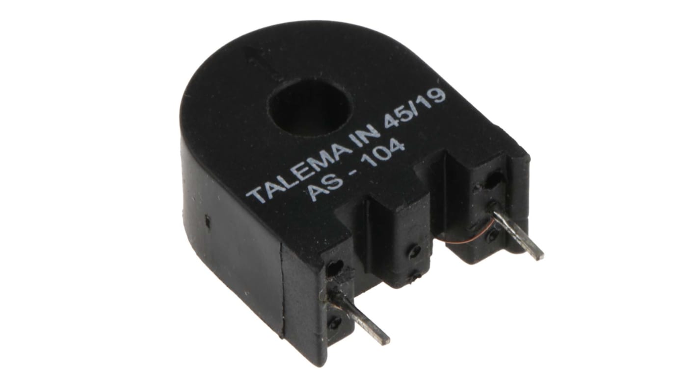 Transformador de corriente Nuvotem Talema AS-1, entrada 15A, ratio: 15:1, Ø int. 5mm, dim. 17,2 x 20,4 x 9,53 mm