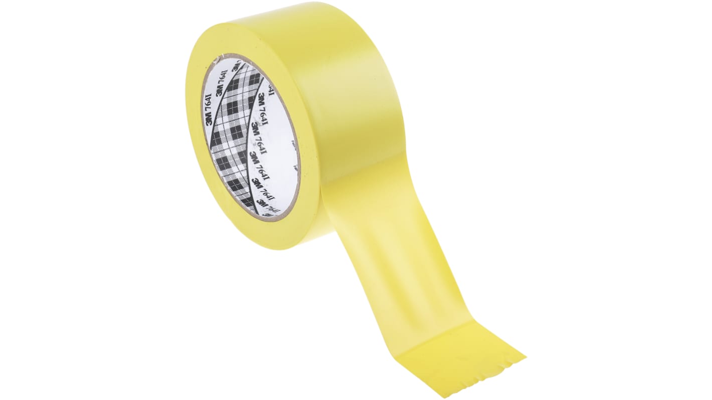 3M Scotch 764 Yellow Vinyl 33m Lane Marking Tape, 0.13mm Thickness