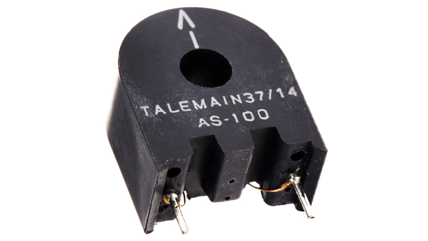 Transformador de corriente Nuvotem Talema AS-1, entrada 15A, ratio: 15:1, Ø int. 5mm, dim. 17,2 x 20,4 x 9,53 mm