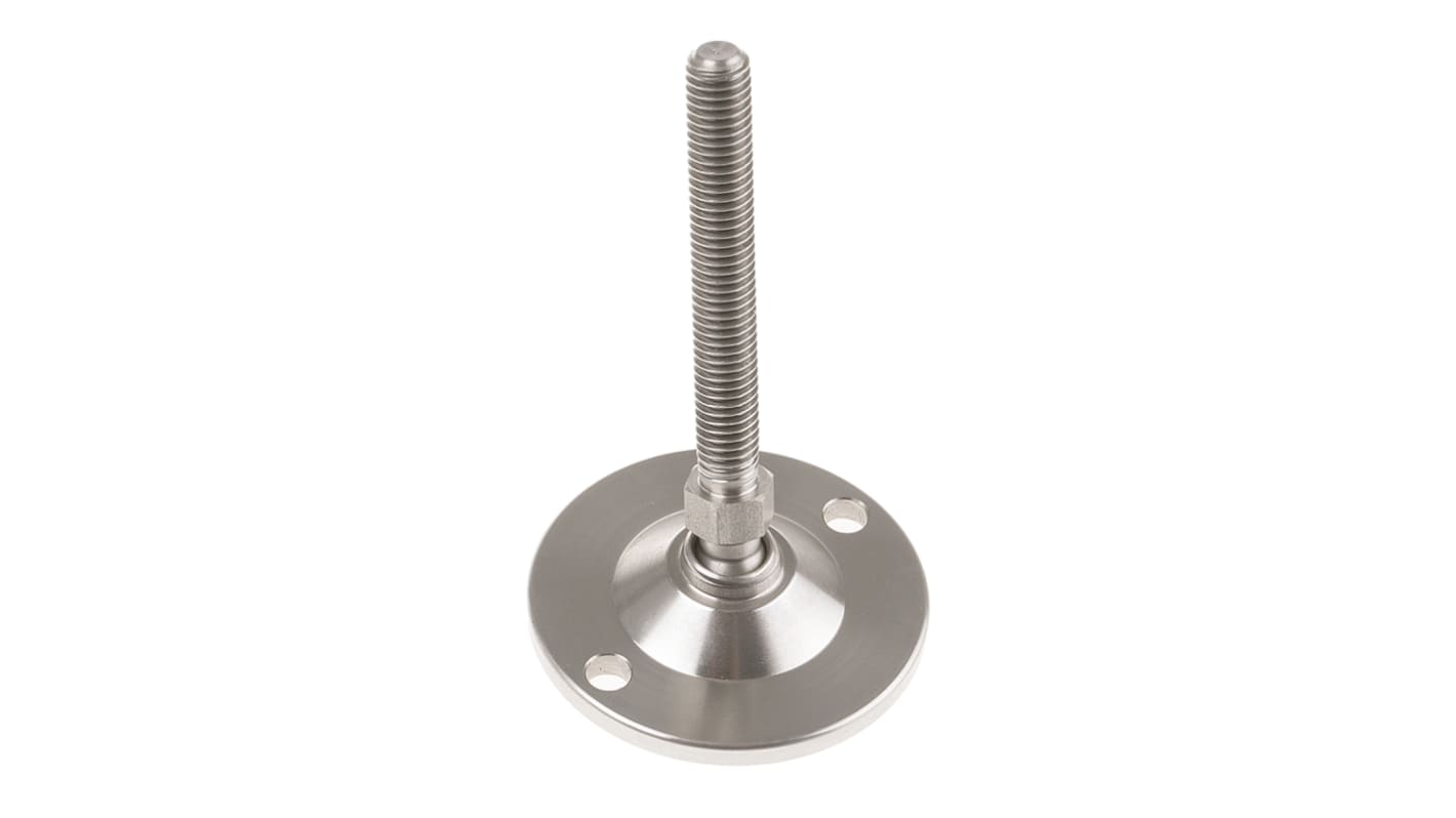 Nu-Tech Engineering M8 Stainless Steel Adjustable Foot, 300kg Static Load Capacity 10° Tilt Angle