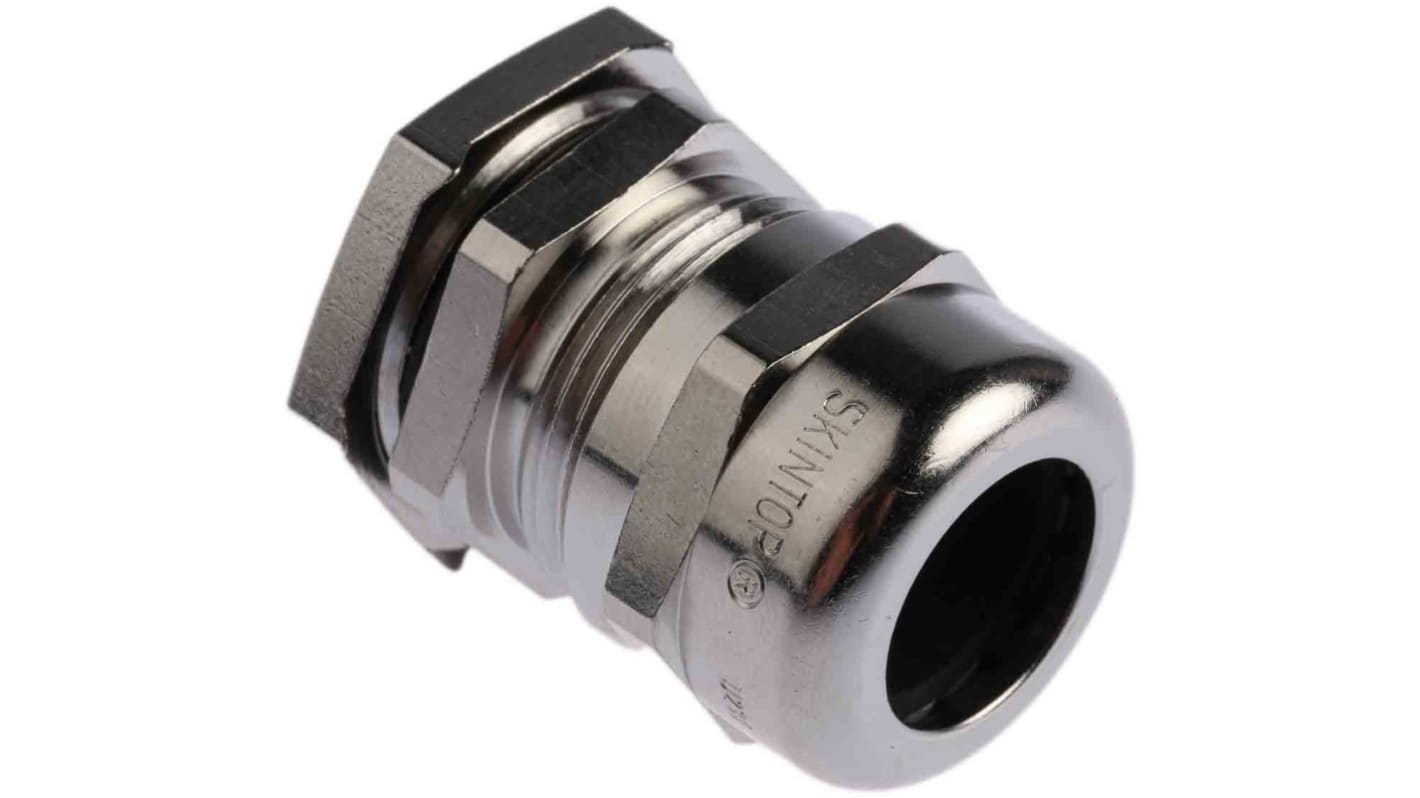 Lapp SKINTOP Series Metallic Nickel Plated Brass Cable Gland, PG16 Thread, 8mm Min, 14mm Max, IP68