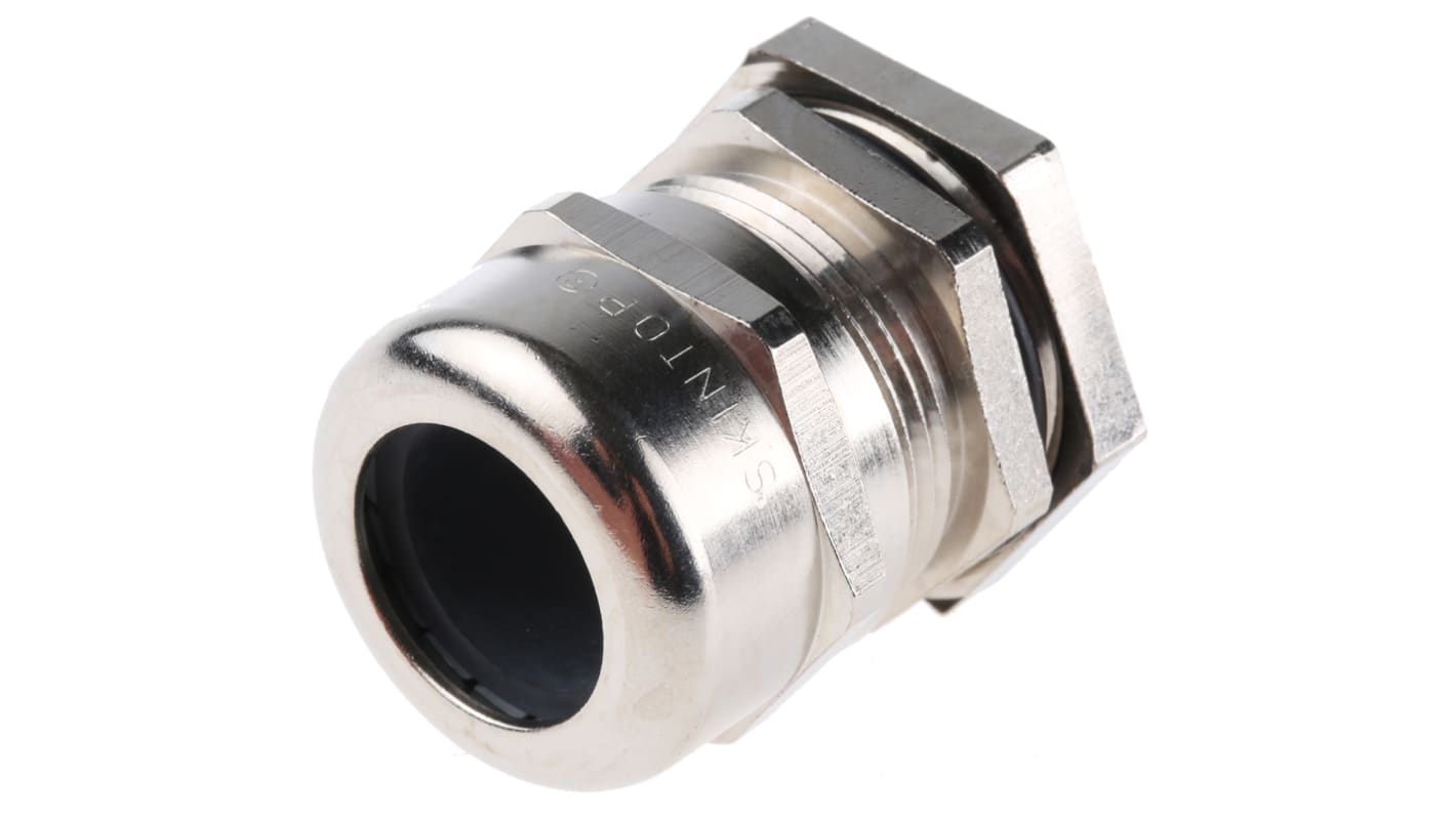 Lapp SKINTOP Series Metallic Nickel Plated Brass Cable Gland, PG21 Thread, 11mm Min, 18mm Max, IP68