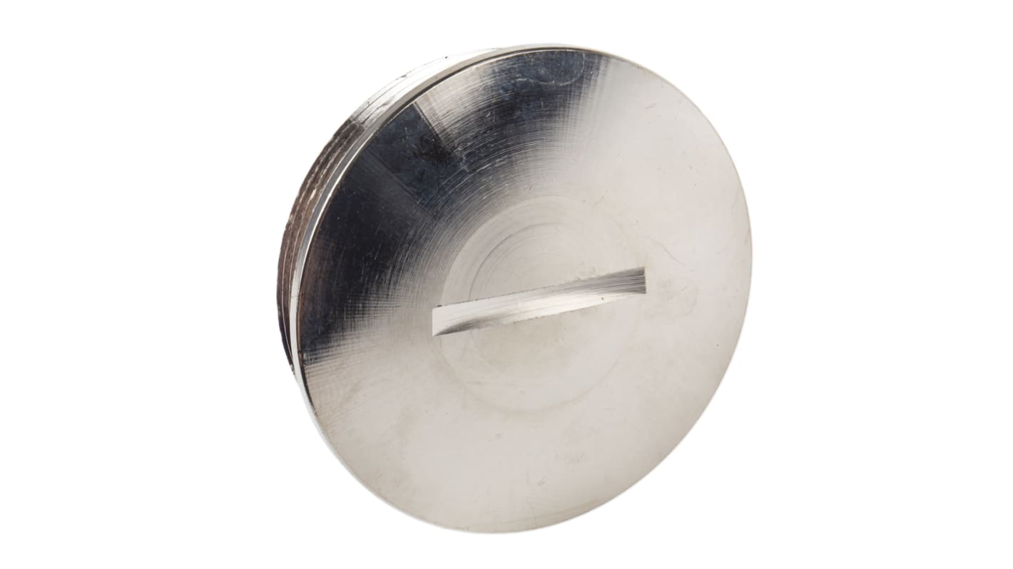 Lapp Blanking Plug, M40, Nickel Plated Brass, 44mm Diameter, Threaded