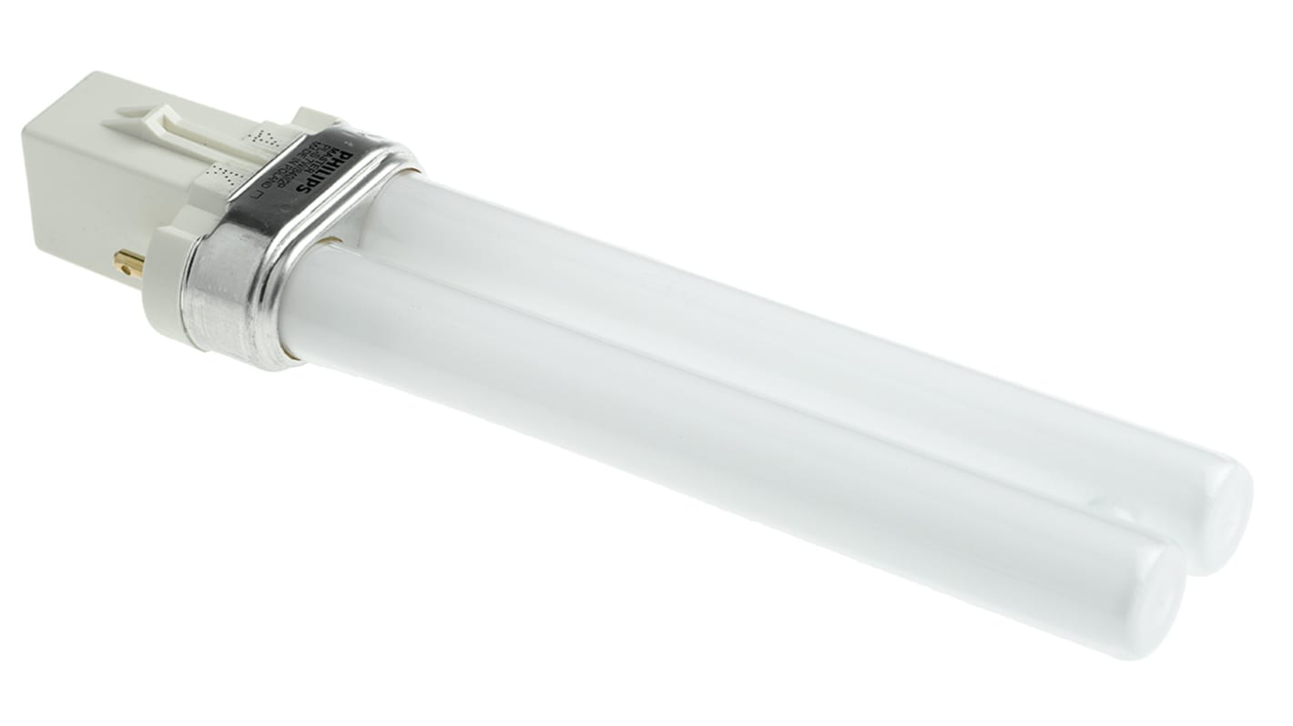 G23 Twin Tube Shape CFL Bulb, 7 W, 4000K, Cool White Colour Tone