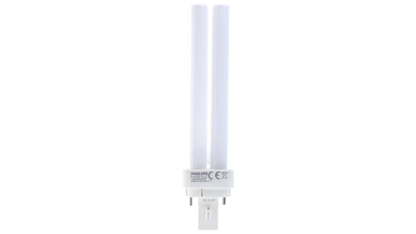 Lampadina fluorescente Philips Lighting con base G24d-2, 18 W, 4000K (Bianco freddo), forma A 4 tubi