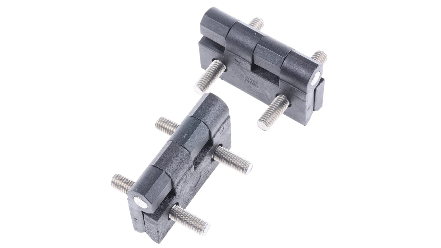 Pinet Polyamide Butt Hinge, Bolt-on Fixing, 50mm x 50mm x 6mm