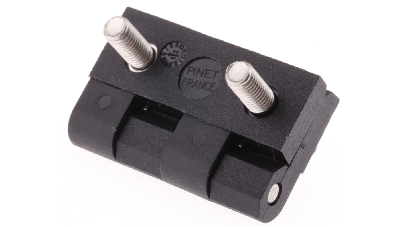 Pinet Polyamide Butt Hinge, Bolt-on Fixing, 40mm x 40mm x 5mm