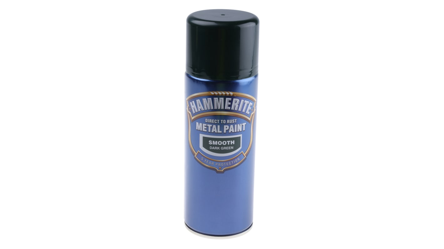 5092821 Hammerite 400ml Green Smooth Spray Paint RS