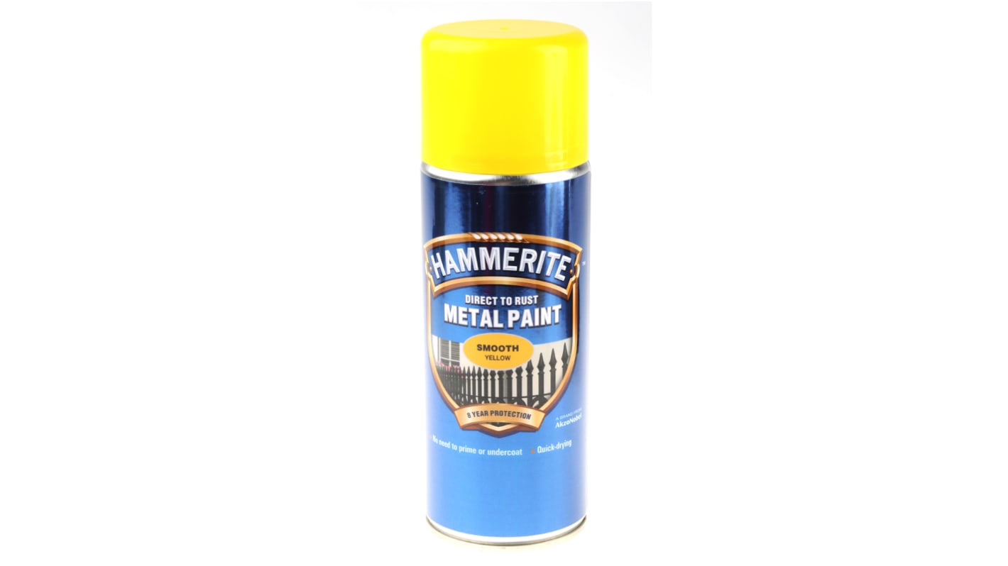 5092968 Hammerite 400ml Yellow Smooth Spray Paint RS