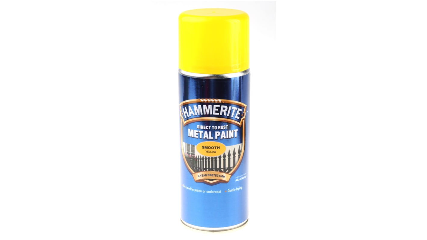 Hammerite 400ml Yellow Smooth Spray Paint