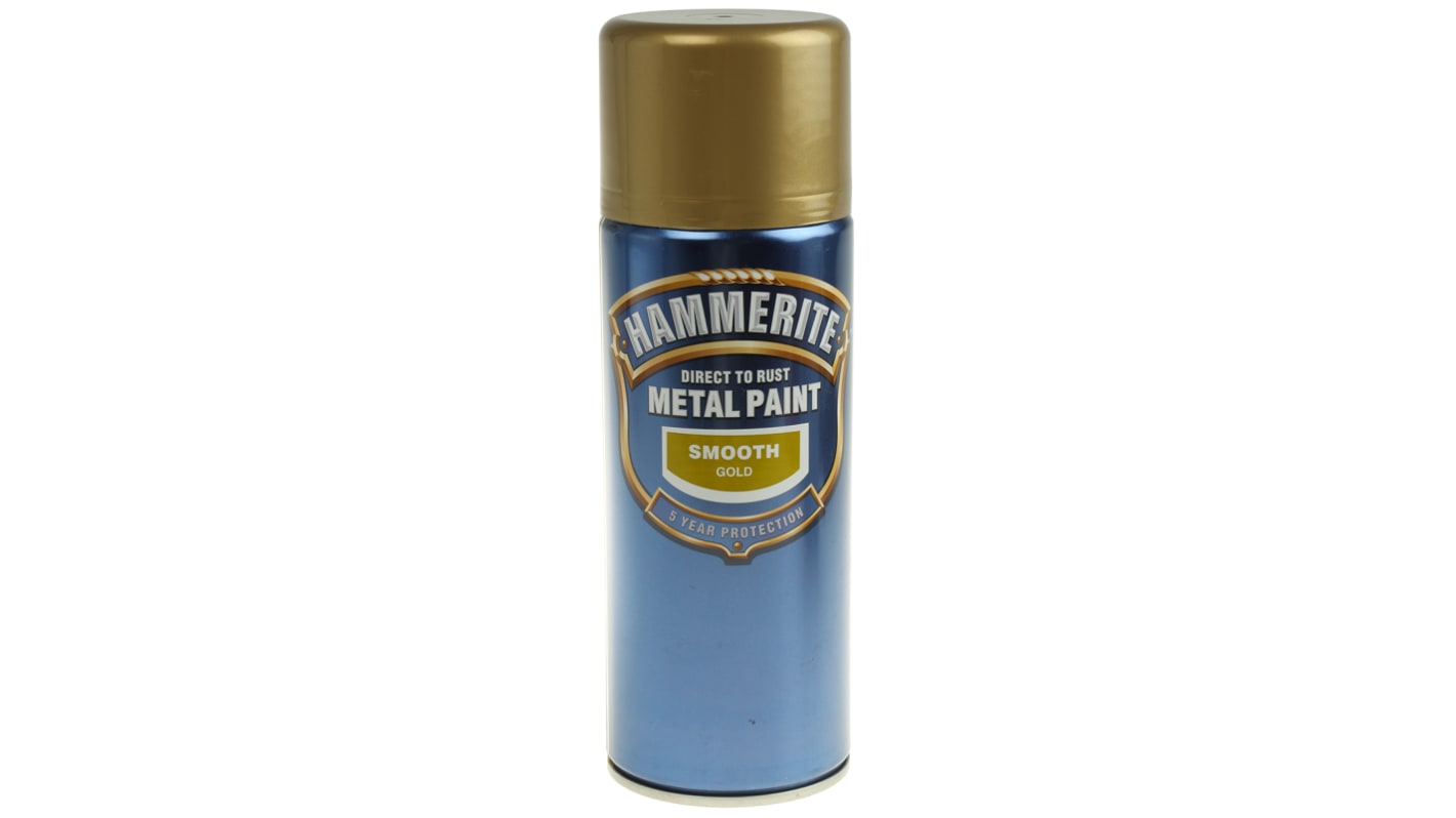 5092831 Hammerite 400ml Gold Smooth Spray Paint RS