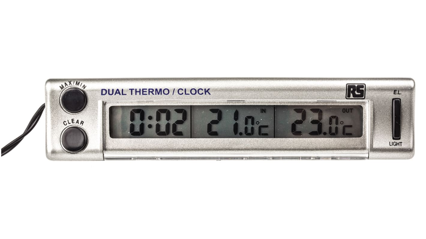 RS PRO LCD Digital Thermometer for Multipurpose Use, 1 Input(s), +70°C Max, ±1 °C Accuracy