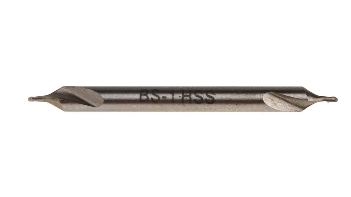 RS PRO HSS double ended centre drill, 1.2mm Diameter, 45 mm Overall