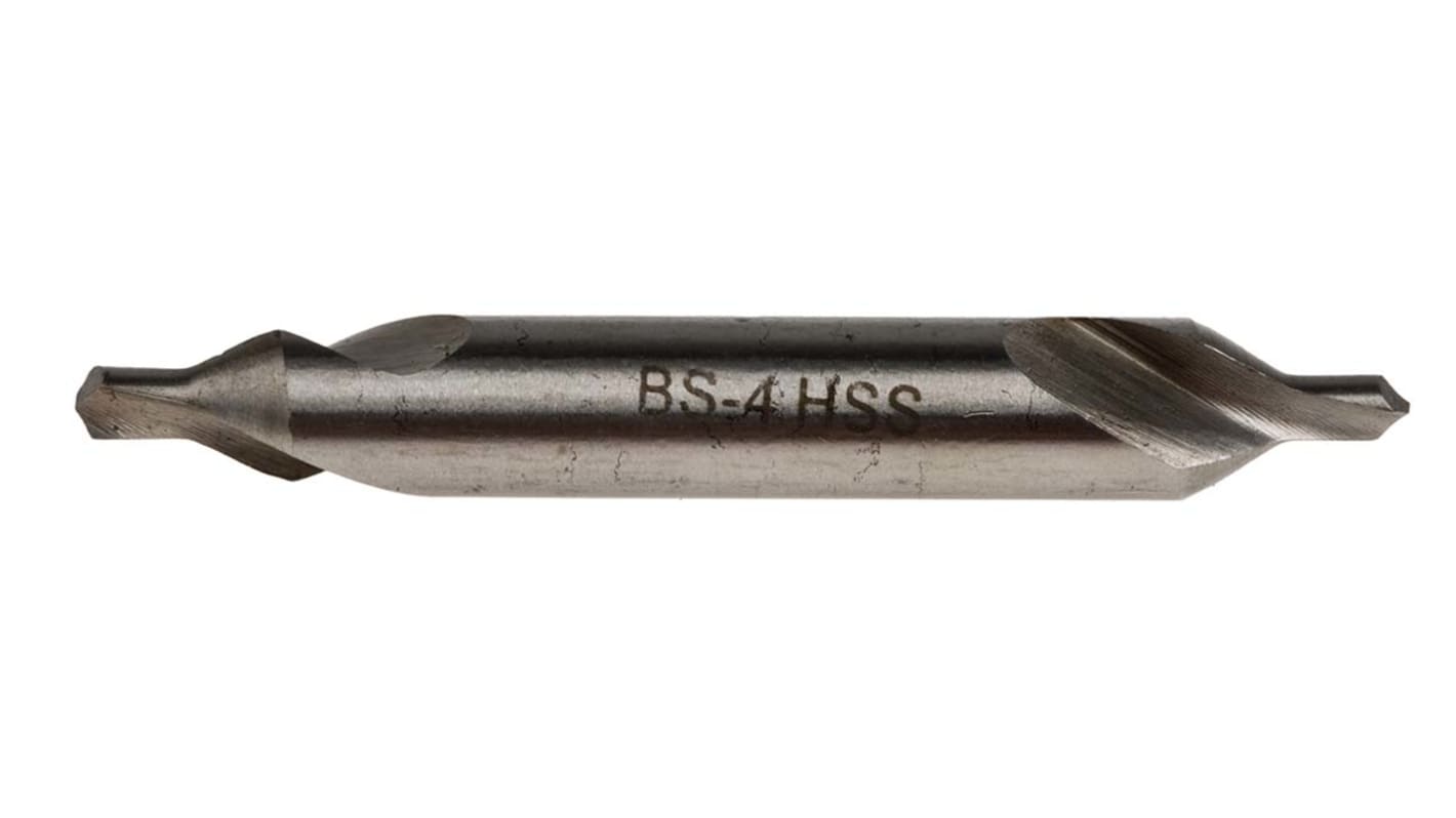 Foret HSS RS PRO foret de centrage à double extrémité 3.2mm x 57 mm