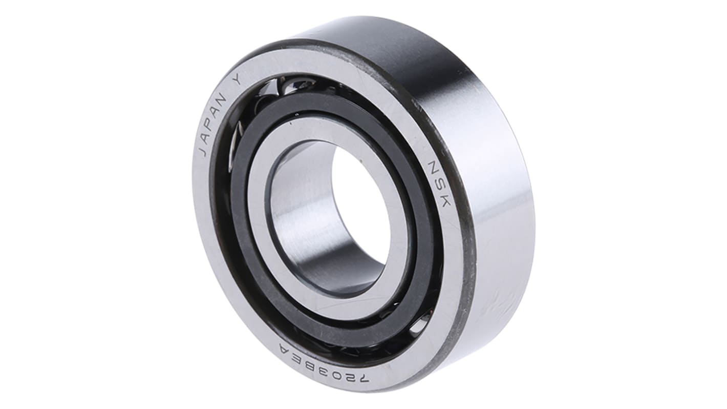 NSK 7203BEAT85 Single Row Angular Contact Ball Bearing- Open Type 17mm I.D, 40mm O.D