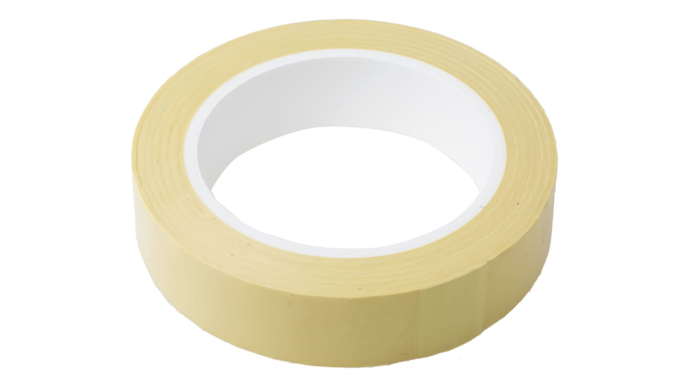 RS PRO AT4004 Isolierband, Polyesterfilm Gelb, 0.06mm x 25mm x 66m, 0°C bis +130°C