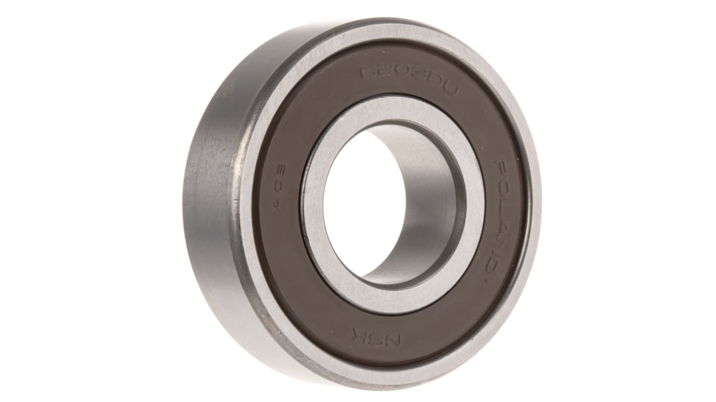 NSK 6203DDU Single Row Deep Groove Ball Bearing- Both Sides Sealed 17mm I.D, 40mm O.D