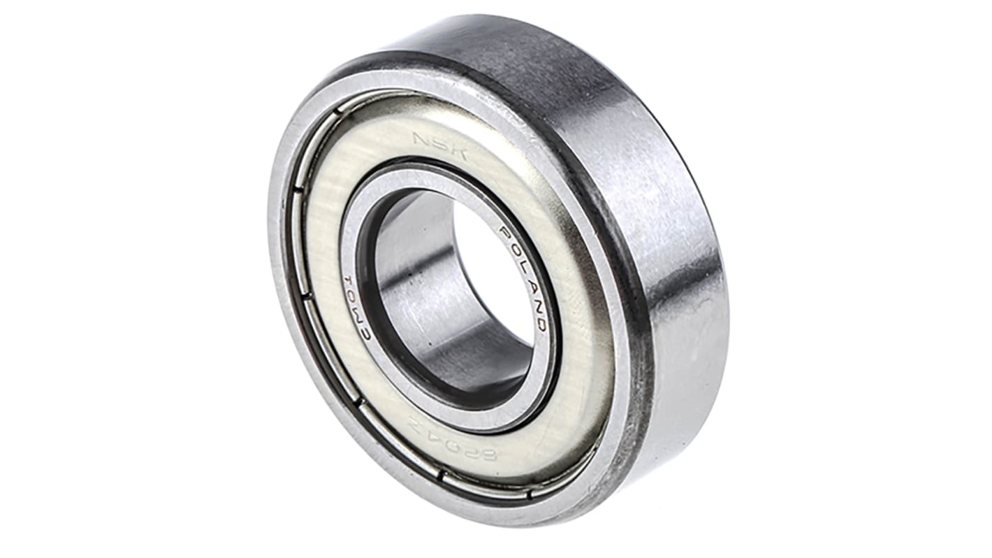 NSK 6204ZZ Single Row Deep Groove Ball Bearing- Both Sides Shielded 20mm I.D, 47mm O.D