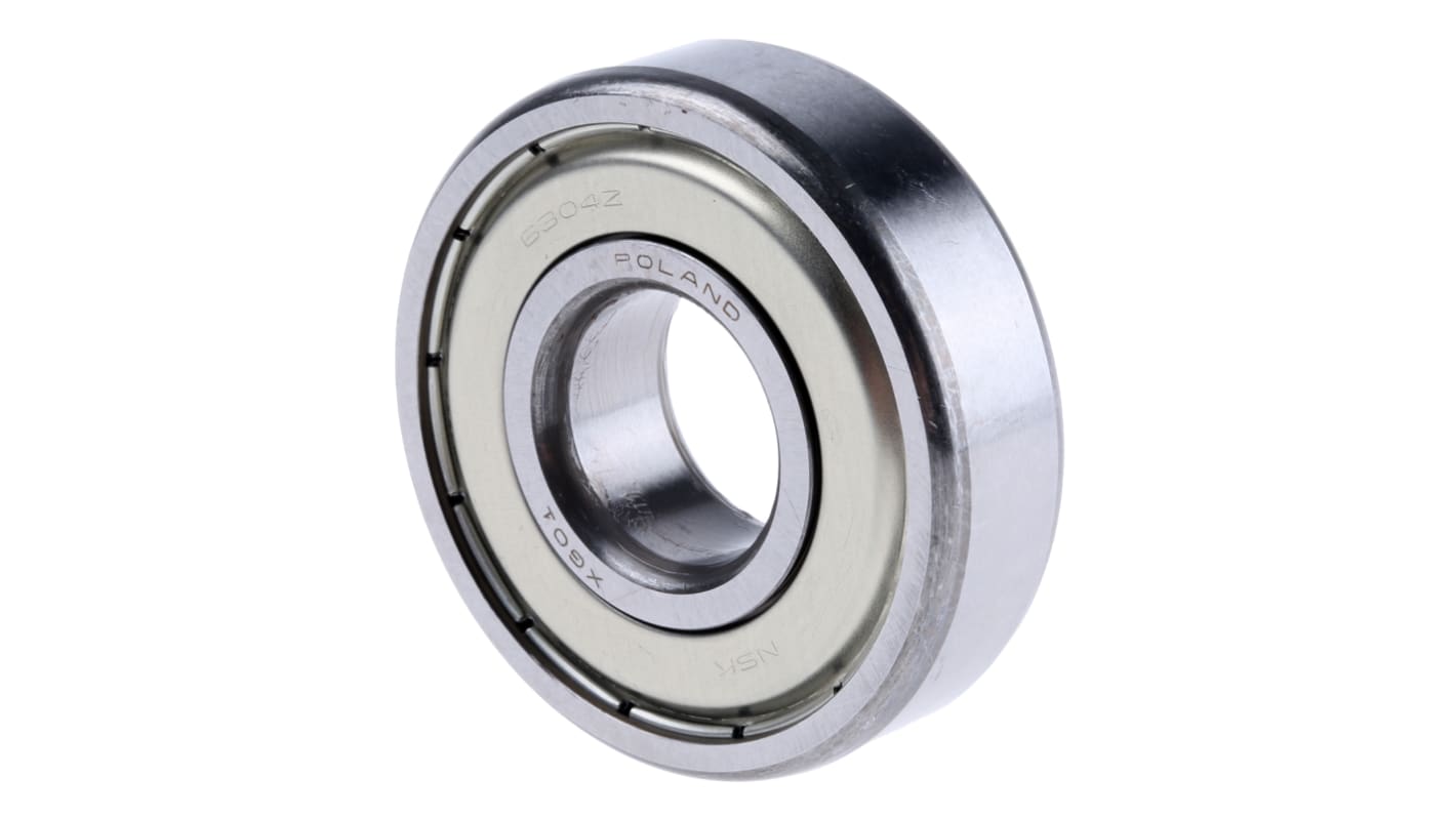 NSK 6304ZZ Single Row Deep Groove Ball Bearing- Both Sides Shielded 20mm I.D, 52mm O.D