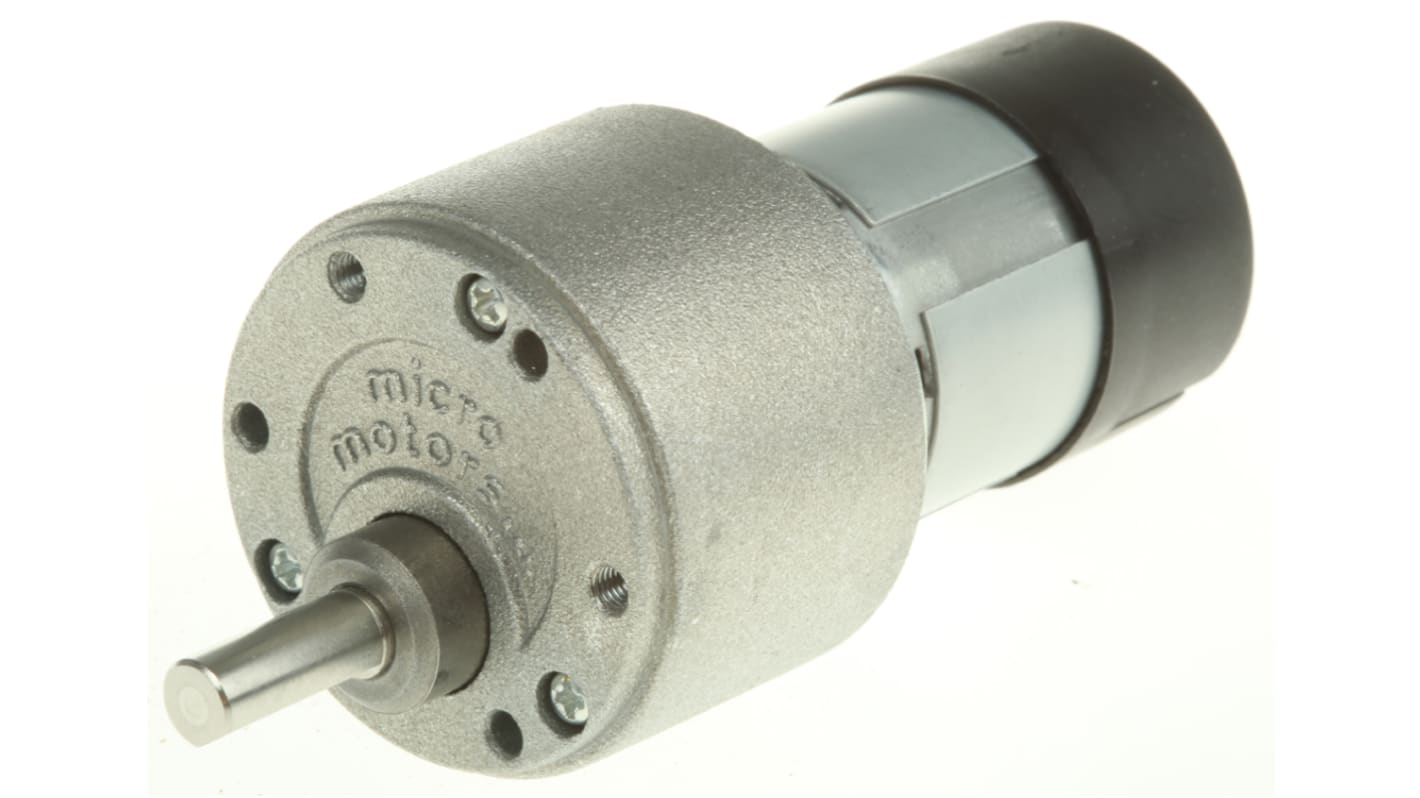 Micromotors Geared DC Geared Motor, 8 W, 12 V dc, 1 Nm, 9 rpm, 6mm Shaft  Diameter