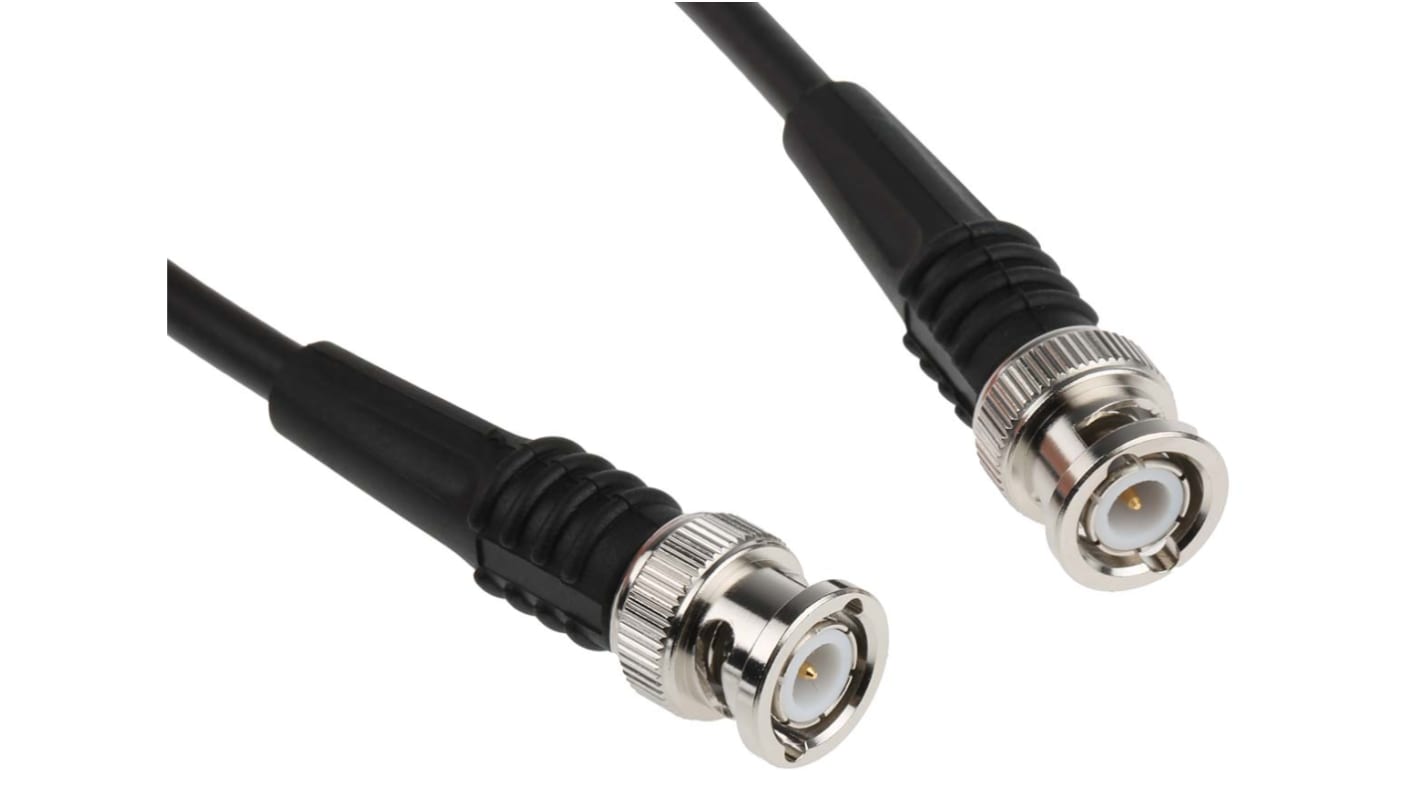 TE Connectivity Male BNC to Male BNC Coaxial Cable, 500mm, RG58 Coaxial, Terminated