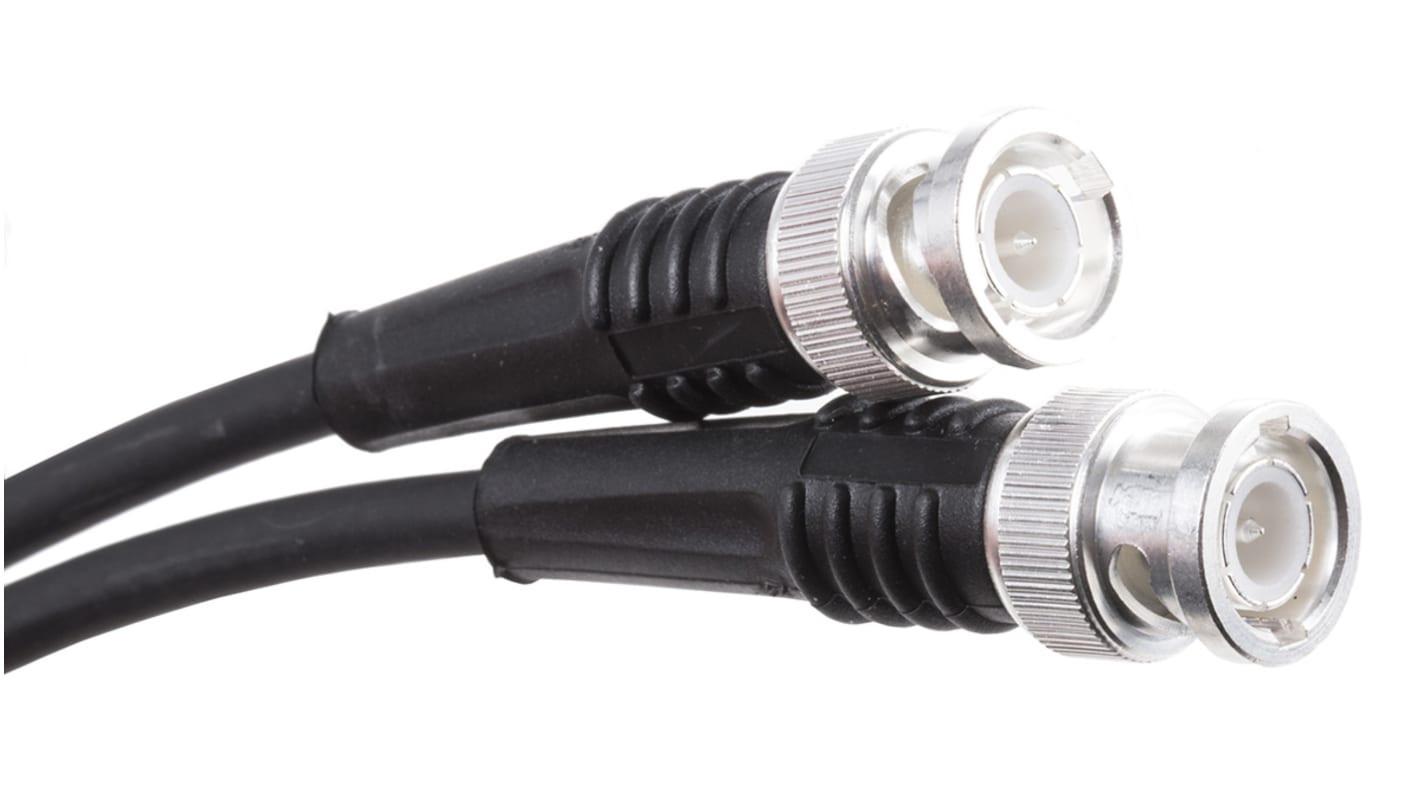 Cable coaxial RG58 TE Connectivity, 50 Ω, con. A: BNC, Macho, con. B: BNC, Macho, long. 1.8m