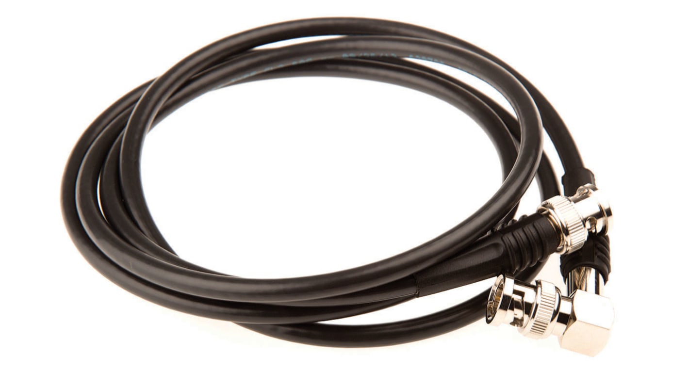 TE Connectivity Male BNC to Male BNC Coaxial Cable, 1.5m, RG59 Coaxial, Terminated