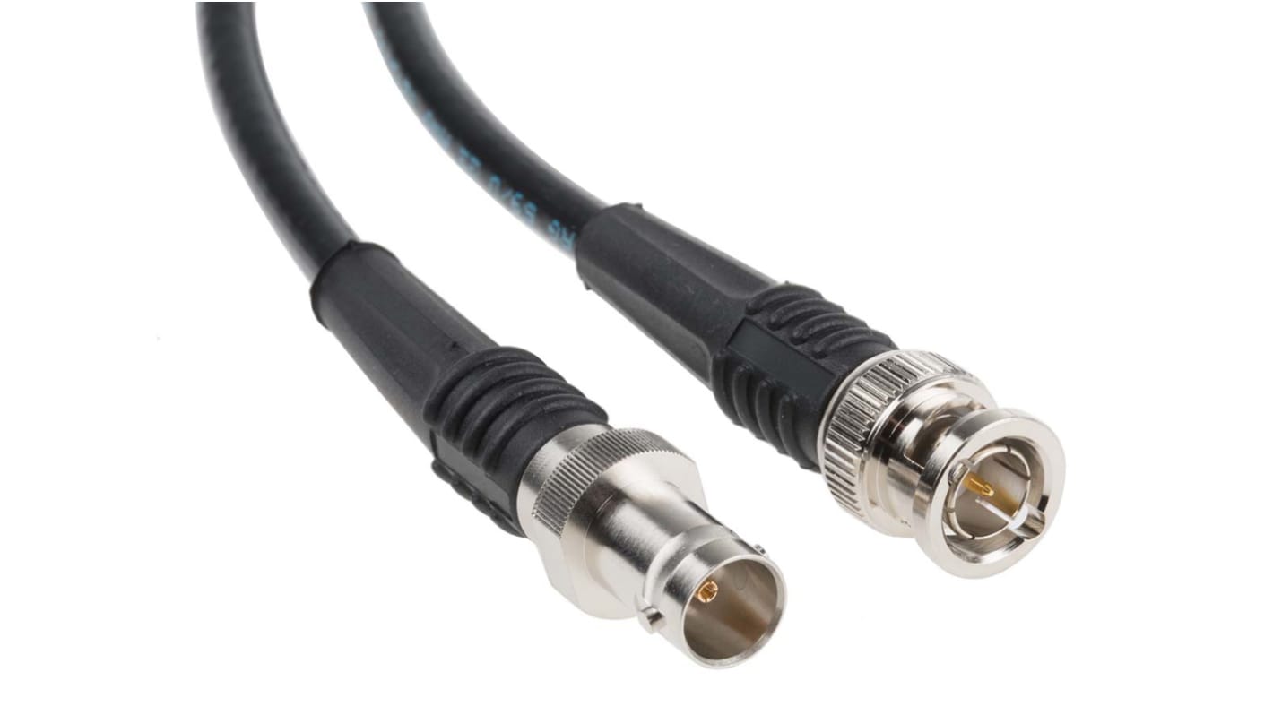 TE Connectivity Coaxial Cable, 1.5m, RG59 Coaxial, Terminated