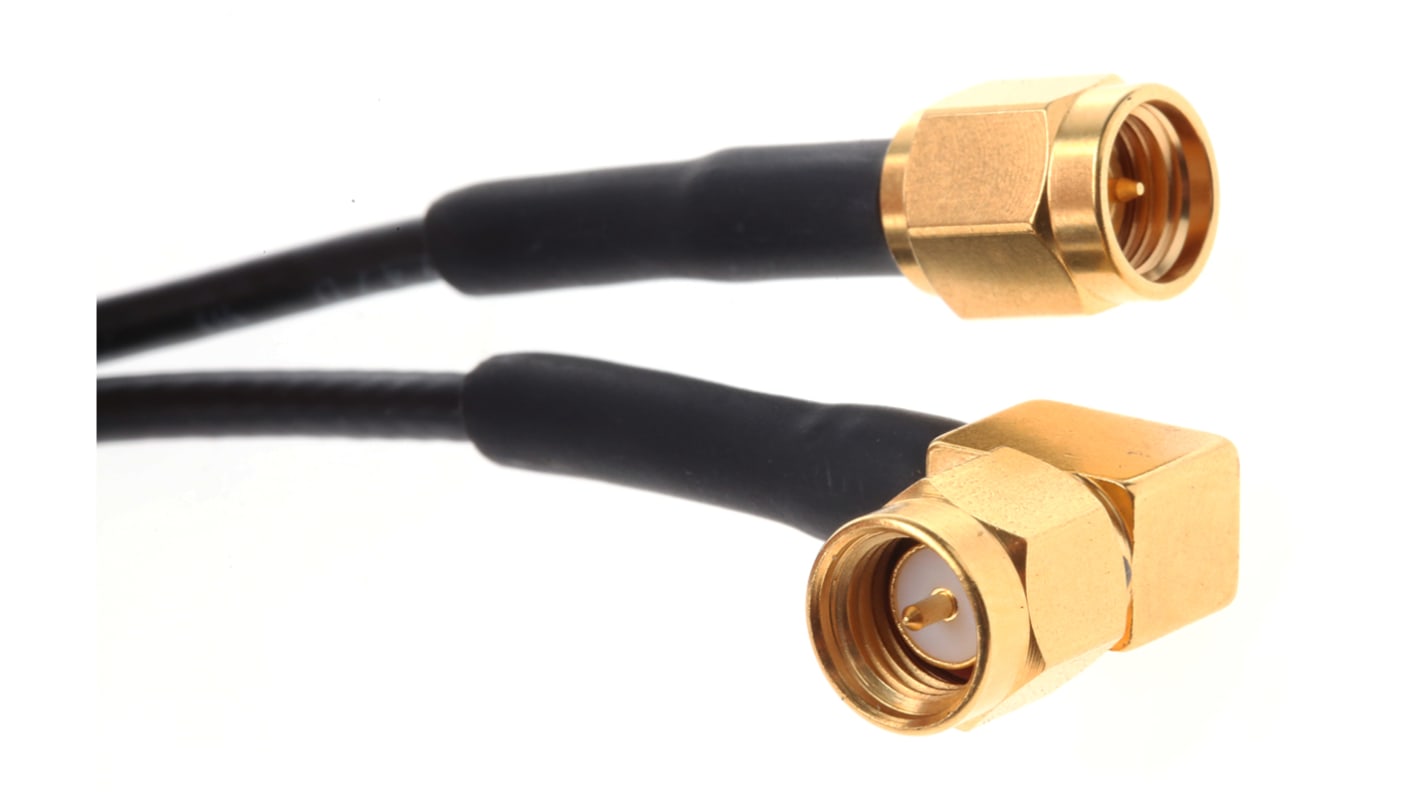 TE Connectivity Coaxial Cable, 1m, RG174 Coaxial, Terminated