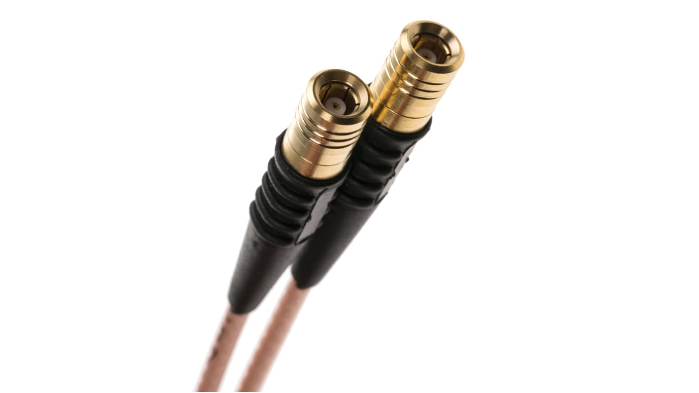 TE Connectivity Male SMB to Male SMB Coaxial Cable, 500mm, RG316 Coaxial, Terminated