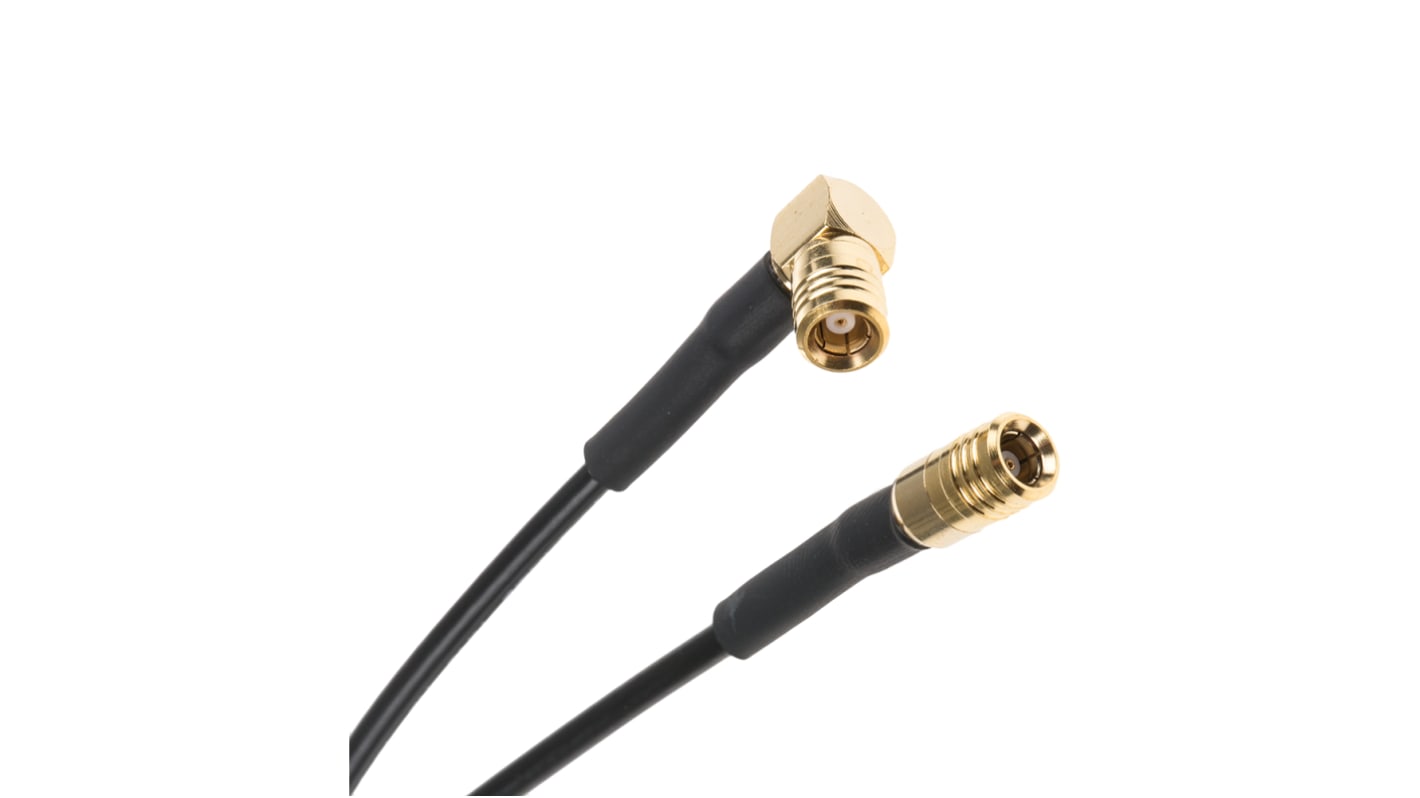 TE Connectivity 50 Ω, Male SMB to Male SMB Coaxial Cable Assembly, 500mm length, RG174 cable type