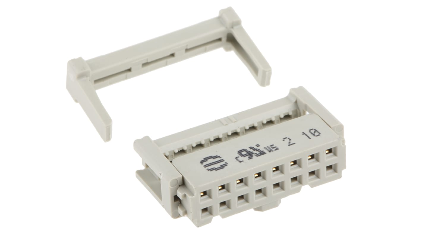 HARTING IDC csatlakozó SEK-18 sorozat; távolság: 2.54mm; 16 pólusú; 2 soros; Derékszögű; Kábelre szerelhető Nő