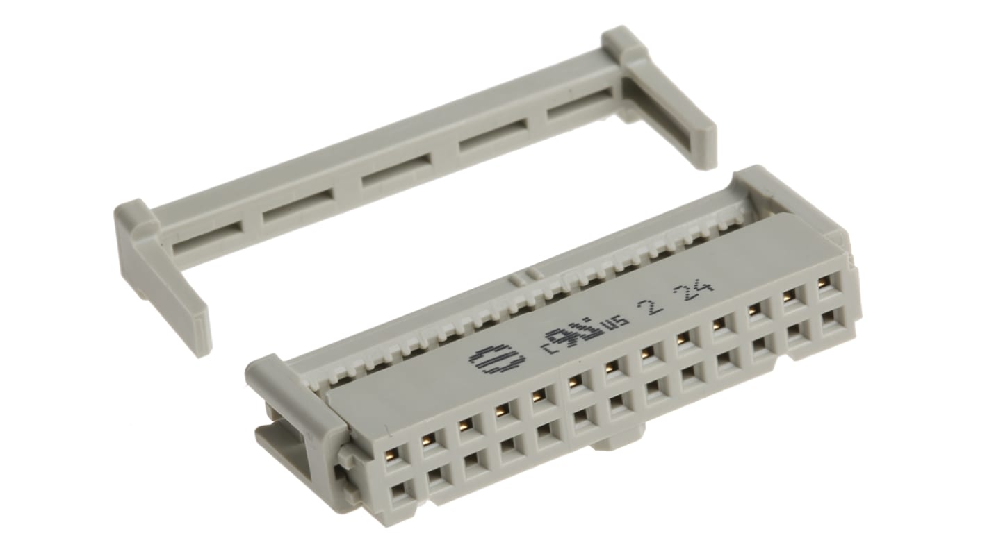 Conector IDC hembra HARTING serie SEK-18 de 26 vías, paso 2.54mm, 2 filas, Montaje de Cable
