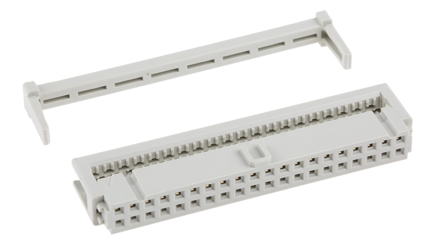 Conector IDC hembra Harting serie SEK-18 de 40 vías, paso 2.54mm, 2 filas, Montaje de Cable