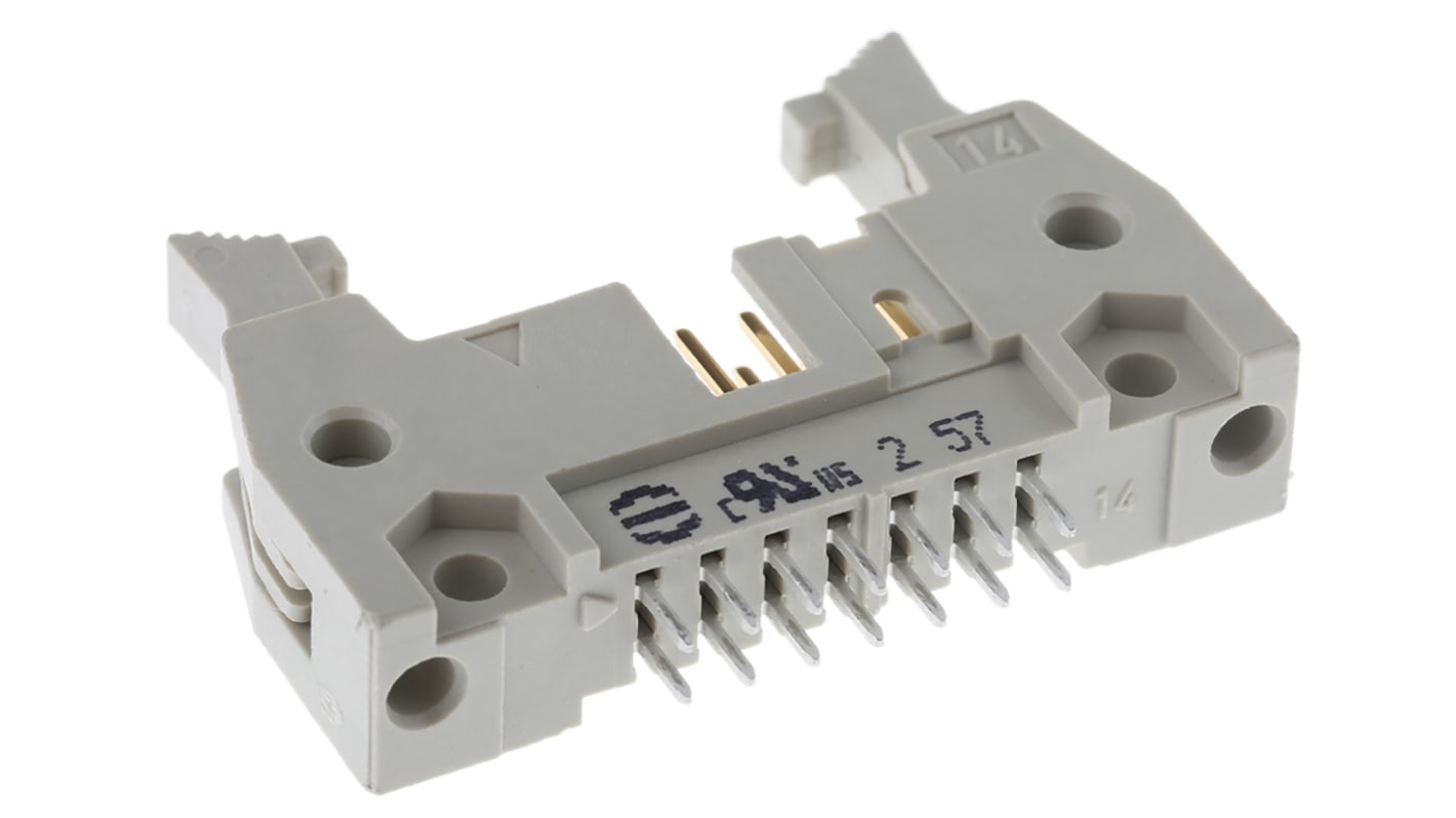 SEK 18 sorozatú HARTING Vezeték - Nyák NYÁK aljzat, távolság: 2.54mm, 14 érintkezős, 2 soros, Egyenes, lezárás: