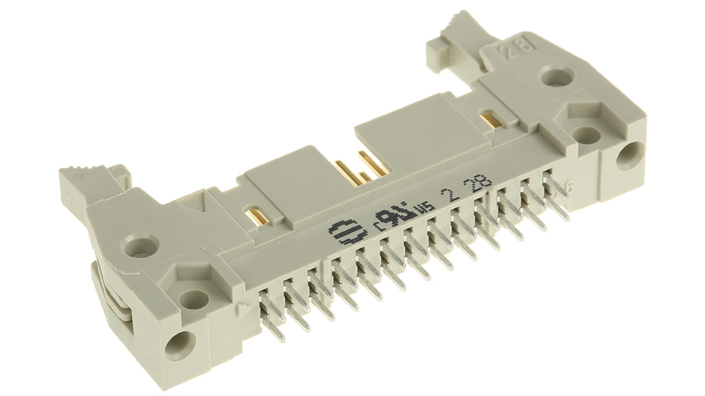 Conector macho para PCB HARTING serie SEK 18 de 26 vías, 2 filas, paso 2.54mm, para soldar, Montaje en orificio pasante