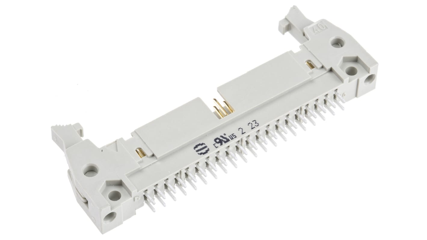 HARTING SEK 18 Series Straight Through Hole PCB Header, 40 Contact(s), 2.54mm Pitch, 2 Row(s), Shrouded