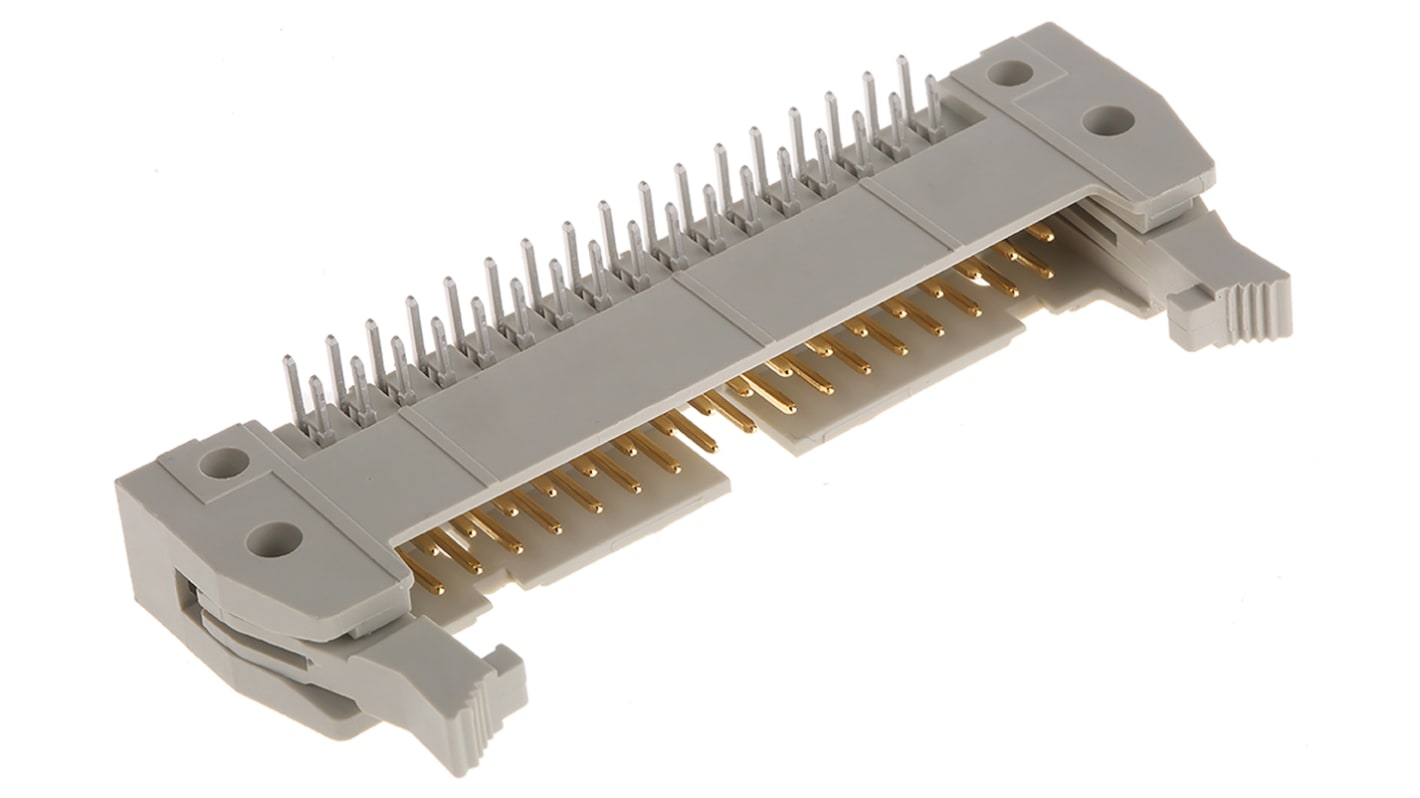 Conector macho para PCB Ángulo de 90° HARTING serie SEK 18 de 34 vías, 2 filas, paso 2.54mm, para soldar, Montaje en