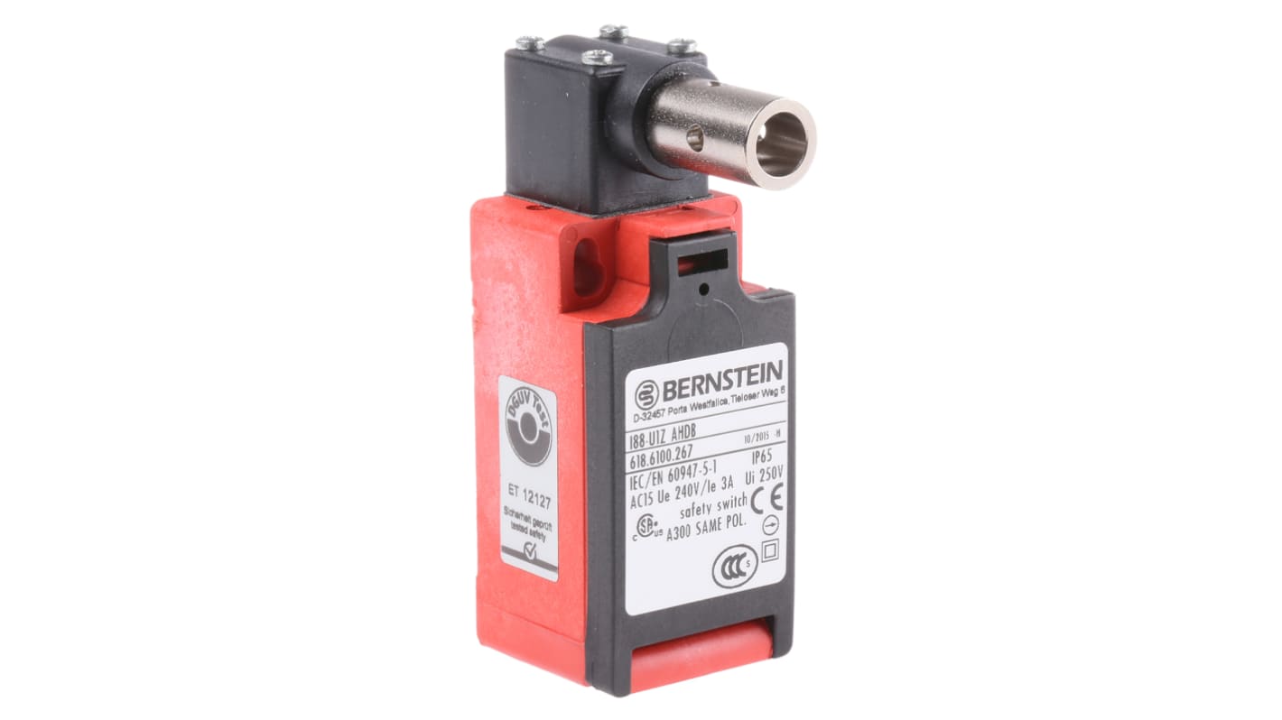 Interruptor de bisagra de seguridad Bernstein AG I88-U1Z AHDB, Accionamiento mediante bisagra, NA/NC, 10 A, 240V, 1,