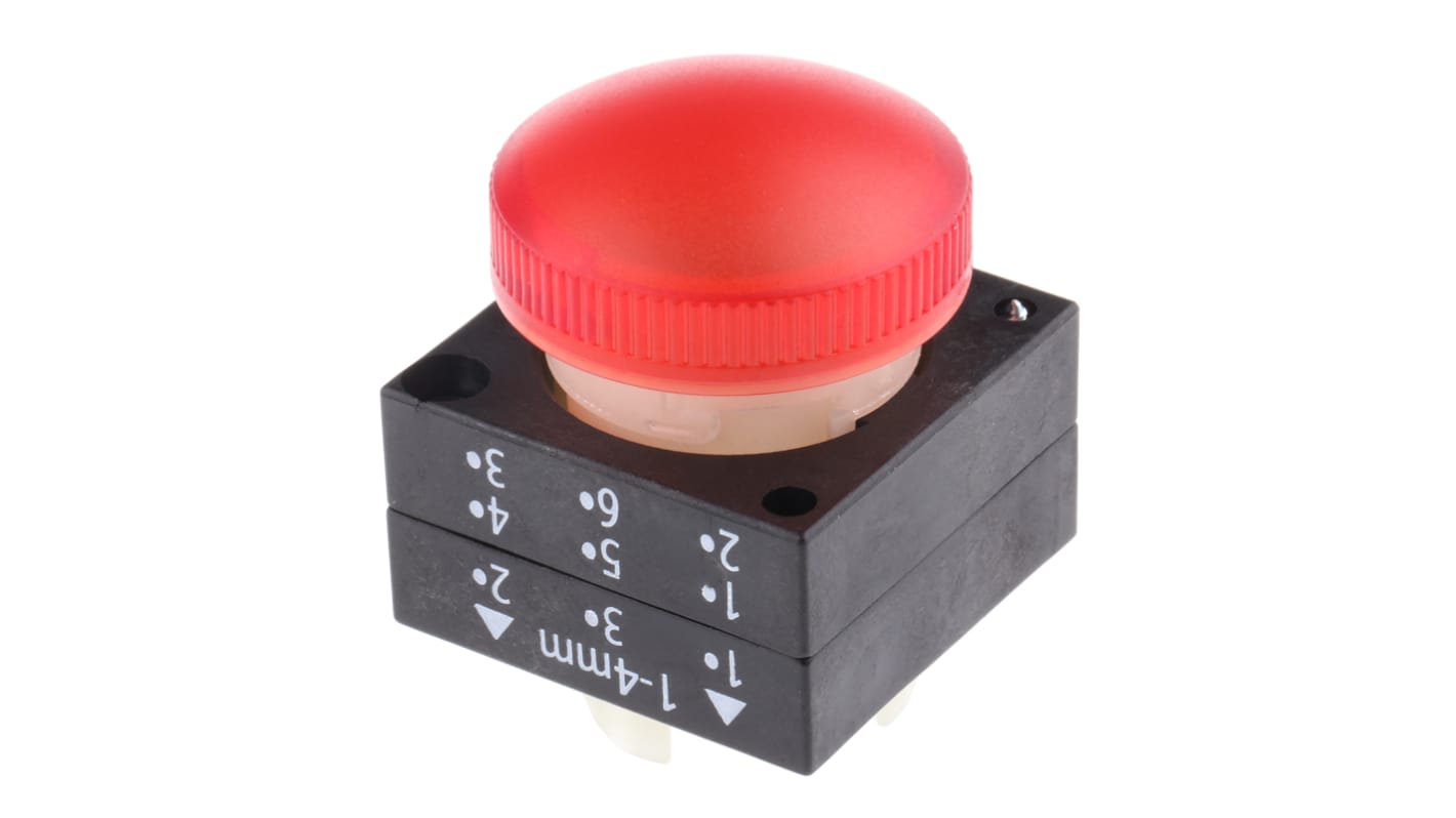 Tête de voyant lumineux Rouge Siemens, série 3SB3, diam. découpe 22mm, IP66